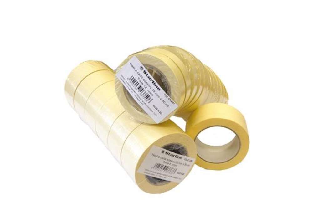 Immagine di Nastro adesivo - 25 mm x 50 m - carta - beige - Starline