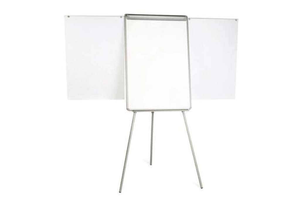 Immagine di Lavagna portablocco con bracci estensibili - 70 x 102 cm - bianco - Starline