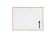 Immagine di Lavagna bianca magnetica - 45 x 60 cm - cornice legno - bianco - Starline