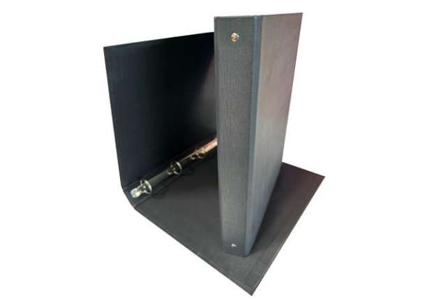 Immagine di Raccoglitore King - 4 anelli tondi 30 mm - dorso 4 cm - 22x30 cm - rivestimento in PPL - nero - Star