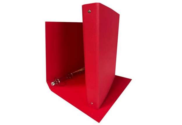 Immagine di Raccoglitore King - 4 anelli tondi 30 mm - dorso 4 cm - 22x30 cm - rivestimento in PPL - rosso - Sta