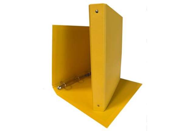 Immagine di Raccoglitore King - 4 anelli tondi 30 mm - dorso 4 cm - 22x30 cm - rivestimento in PPL - giallo - St