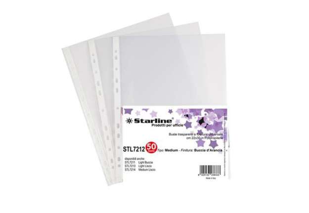 Immagine di Buste forate Medium - buccia - 22x30 cm - trasparente - Starline - conf. 50 pezzi