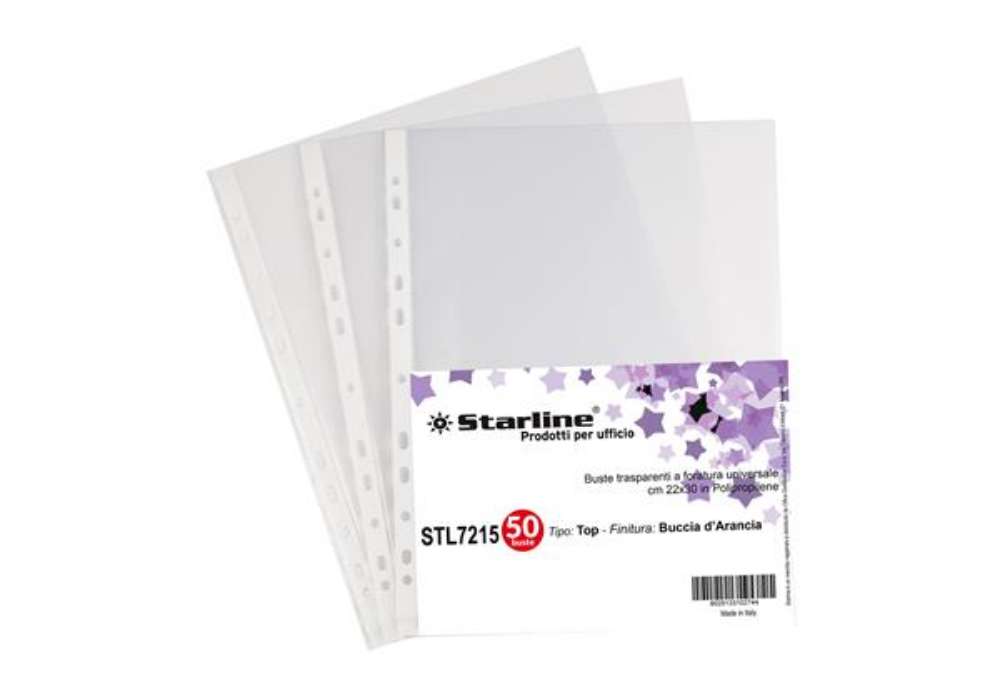 Immagine di Buste forate Top - buccia - 22 x 30 cm - trasparente - Starline - conf. 50 pezzi
