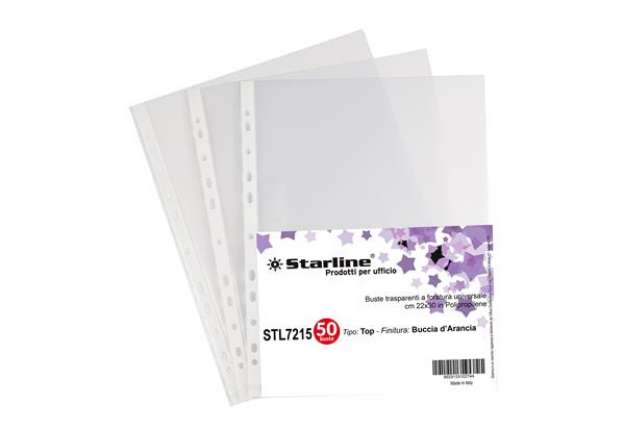 Immagine di Buste forate Top - buccia - 22 x 30 cm - trasparente - Starline - conf. 50 pezzi