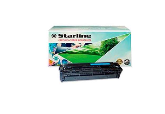 Immagine di Starline - Toner Ricostruito - per HP 128A - Ciano - CE321A - 1.300 pag
