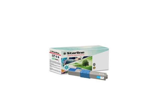 Immagine di Starline - Toner Ricostruito - per Oki - Ciano - 44469706 - 2.000 pag