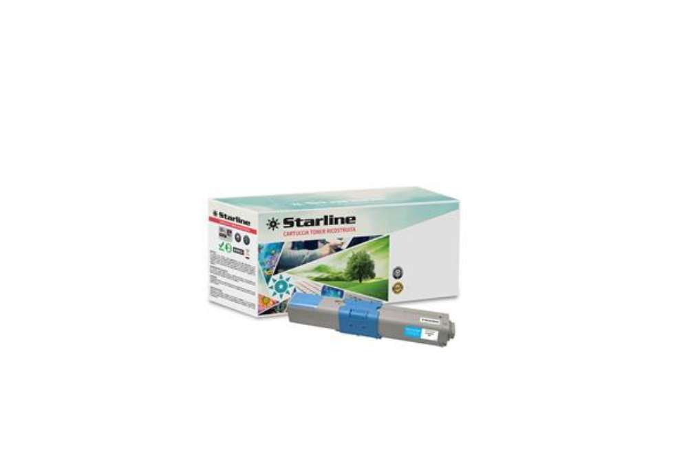 Immagine di Starline - Toner Ricostruito - per Oki - Ciano - 44973535 - 1.500 pag