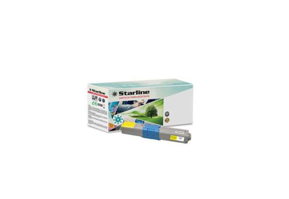 Immagine di Starline - Toner Ricostruito - per Oki - Giallo - 44973533 - 1.500 pag