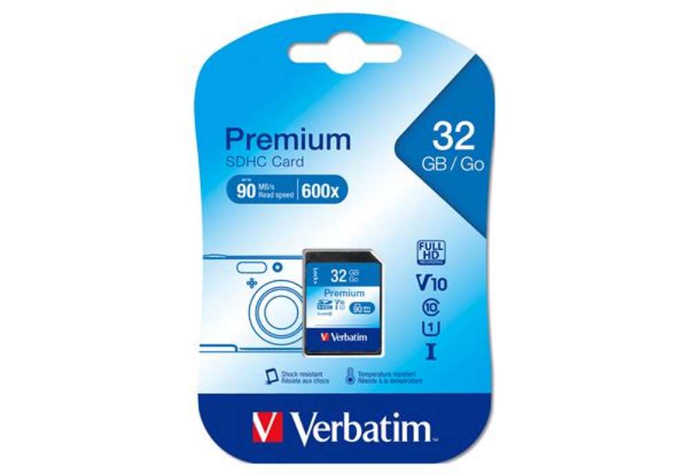 Immagine di Verbatim - Scheda SDHC Classe 10 (min 10mb/sec) - 43963 - 32GB