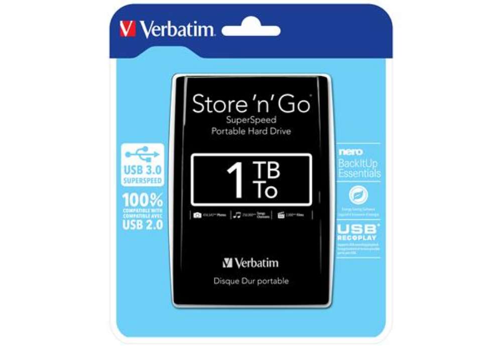 Immagine di Verbatim - Hard disk Store 'N'Go Usb 3.0 - Nero - 53023 - 1TB