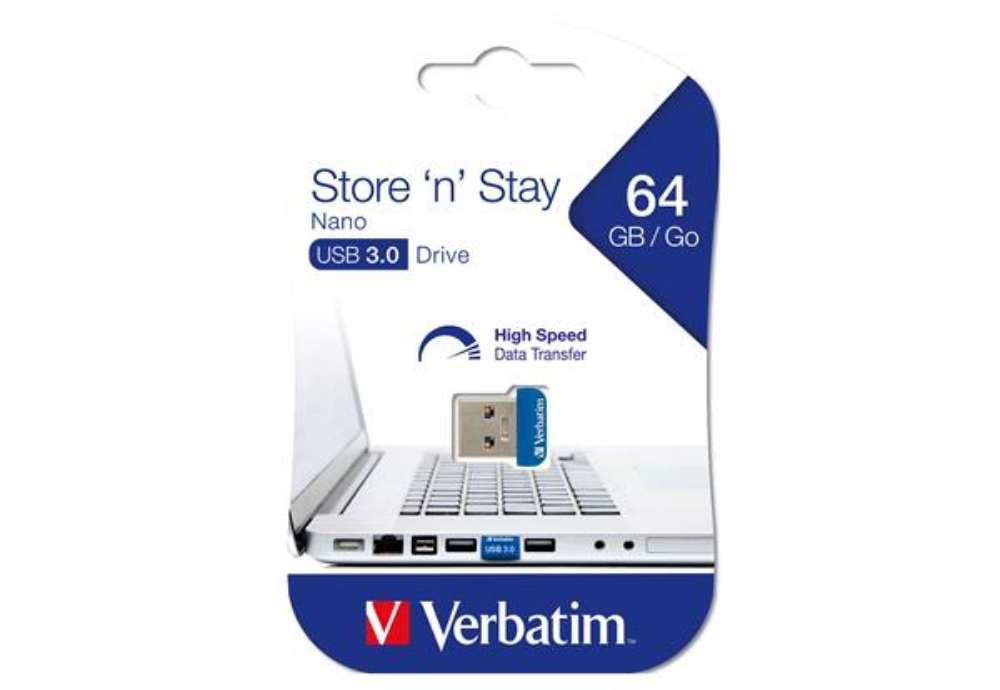 Immagine di Verbatim - Usb 3.0 Store 'N'Stay Nano - 98711 - 64GB