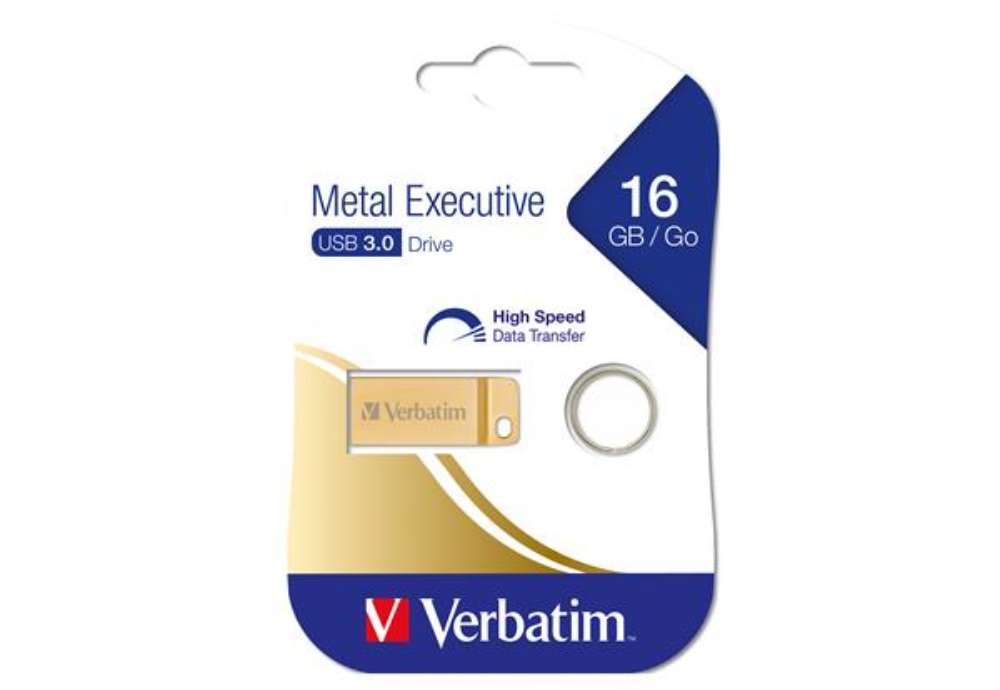 Immagine di Verbatim - Usb 3.0 Metal Executive Drive - Oro - 99104 - 16GB
