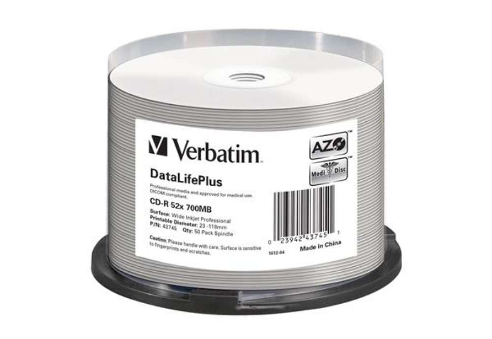 Immagine di Verbatim - Scatola 50 CD-R Data Life Plus - spindle 1X-52X - 43745 - 700MB