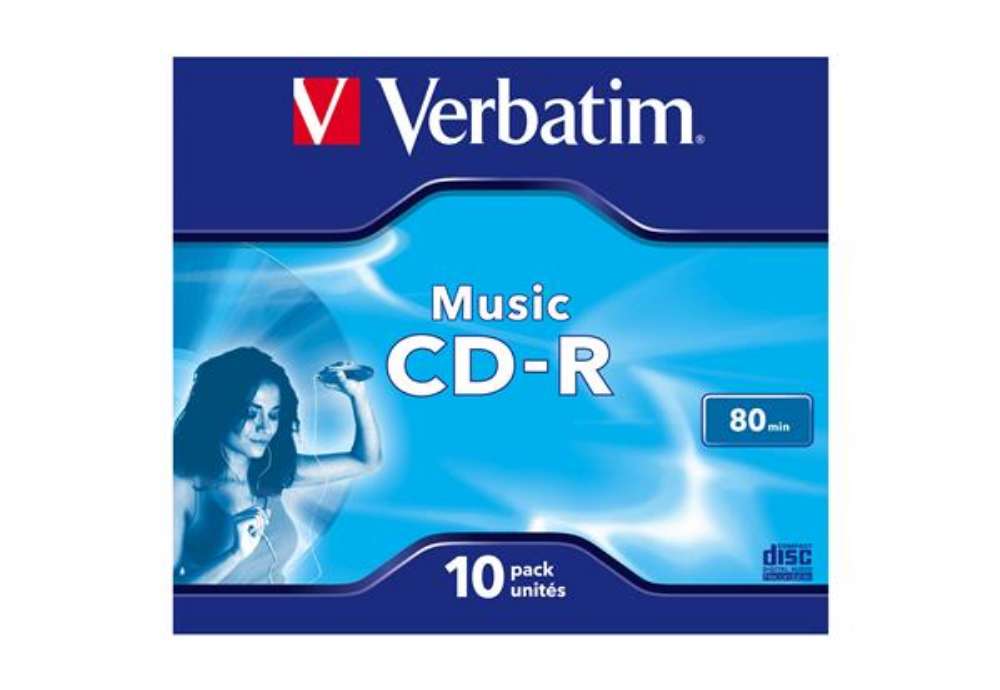 Immagine di Verbatim - Scatola 10 CD-R Music Live It! serigrafato - colorato - 43365 - 80min