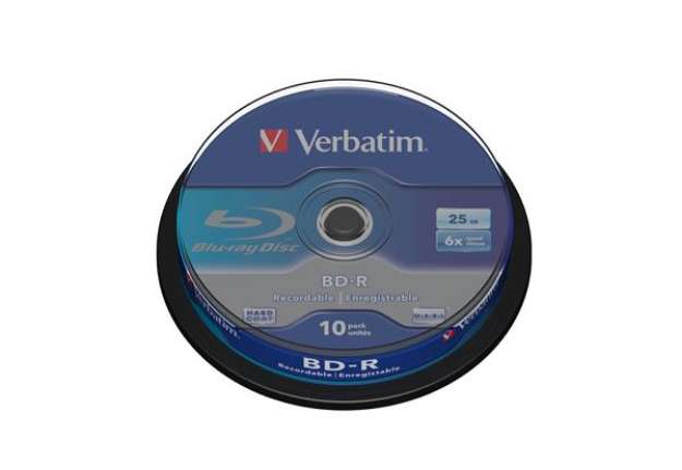 Immagine di Verbatim - Scatola 10 DVD Blu Ray BD-R SL - Jewel Case - Bianco/Blu - 43742 - 25GB