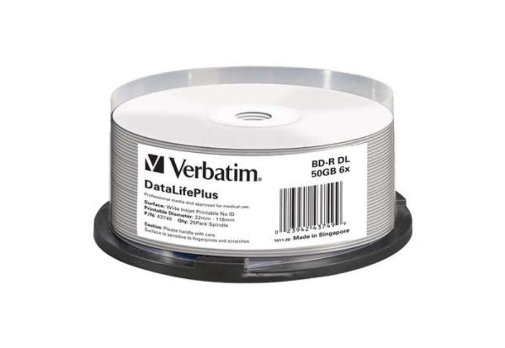 Immagine di Verbatim - Scatola 25 Blu Ray BD-R - stampabile - 43749 - 50GB