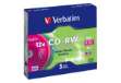 Immagine di Verbatim - Scatola 5 CD-RW DataLife Plus - slim case - 8X-10X - serigrafato colorato - 43167 - 700MB