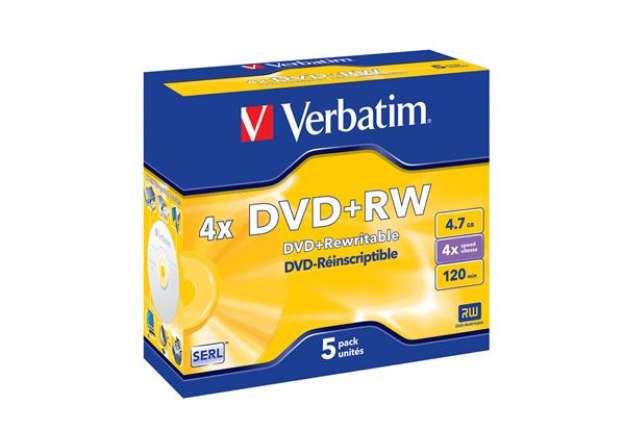 Immagine di Verbatim - Scatola 5 DVD+RW - Jewel Case - serigrafato - 43229 - 4,7GB