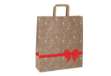 Immagine di Shoppers - maniglie piattina - 26 x 11 x 34,5 cm - carta kraft - stars rosso - Mainetti Bags - conf.