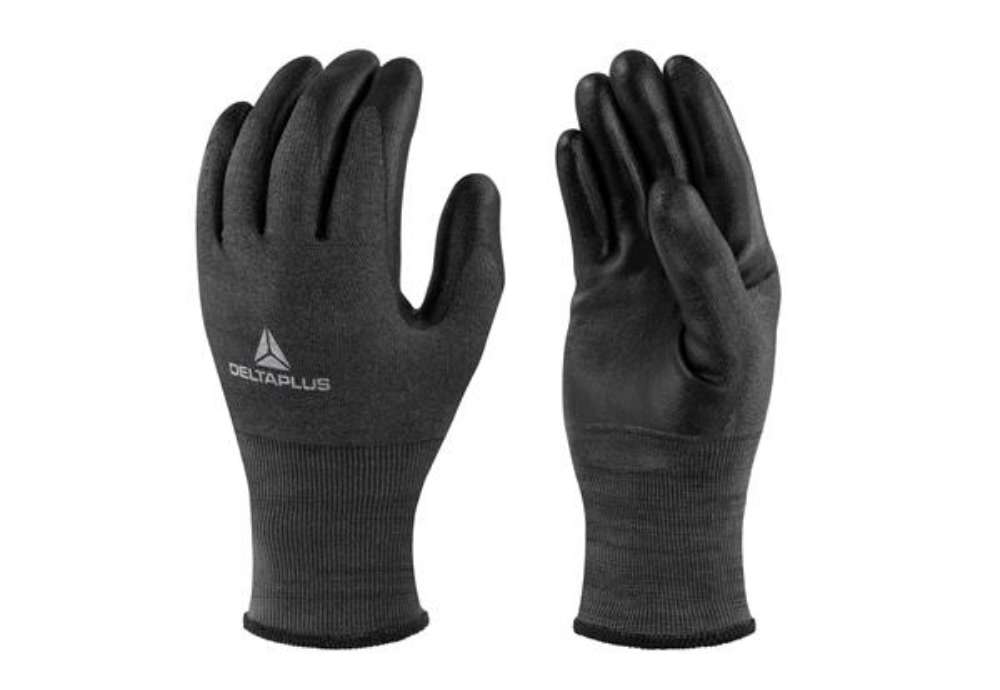 Immagine di Guanti antitaglio Venicut B05 - maglia antistatico - palmo in poliuretano - taglia 10 - nero - Delta