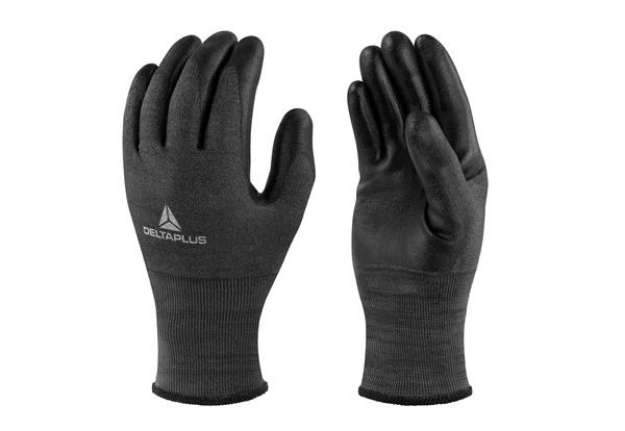 Immagine di Guanti antitaglio Venicut B05 - maglia antistatico - palmo in poliuretano - taglia 10 - nero - Delta