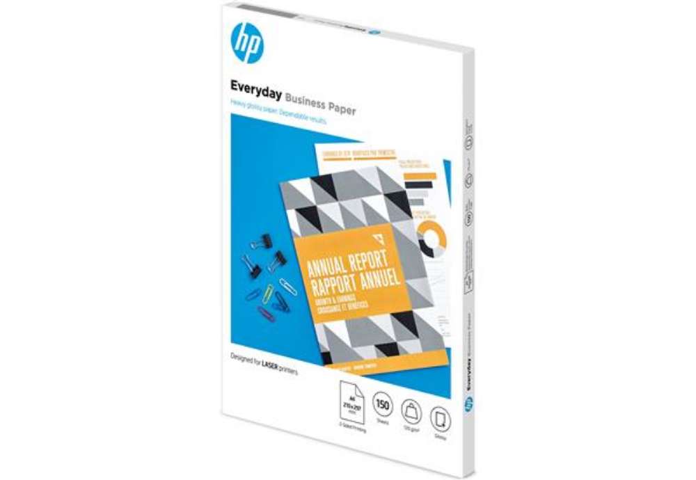 Immagine di Hp - Confezione da 150 fogli carta originale fotografica laser patinata - 120 gr - A4 - 7MV82A