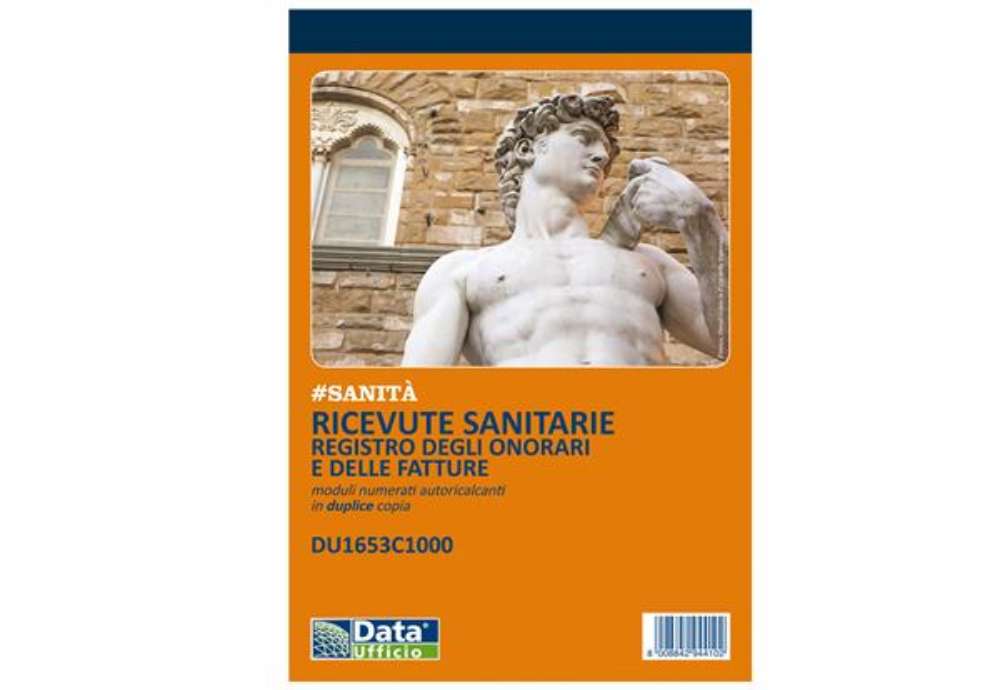 Immagine di Blocco ricevute sanitarie numerate - 100/2 copie autoricalcanti - 21,5x14,8cm - DU1653C1000 - Data U