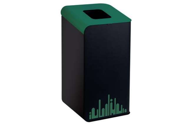 Immagine di Gettacarte Rubik Evo - per raccolta differenziata - 80 L - verde - Medial