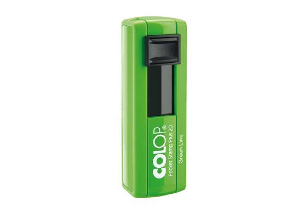 Immagine di Timbro Pocket Stamp Plus 20 - 14 x 38 mm - 4 righe - autoinchiostrante - verde - Colop