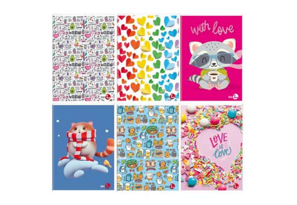 Immagine di Maxiquaderno Bambina fantasia - A4 - rigo di 3a - 40+2 fogli - 80gr - BM