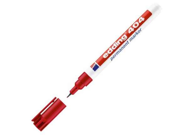 Immagine di Marcatore permanente 404  - punta tonda extra fine  - 0,75 mm - rosso - Edding