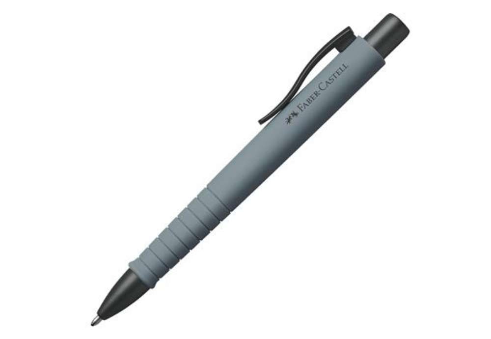Immagine di Penna a sfera a scatto Poly Ball - Punta 0,7 mm - fusto grigio pietra - Faber-Castell