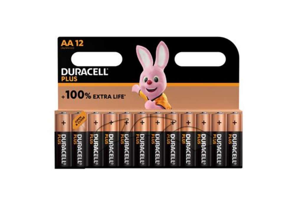 Immagine di Pila Stilo AA - Plus 100 - Duracell - blister 12 pezzi