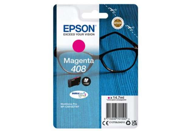Immagine di Epson - Cartuccia DuraBrite Ultra 408 - Magenta -  C13T09J34010