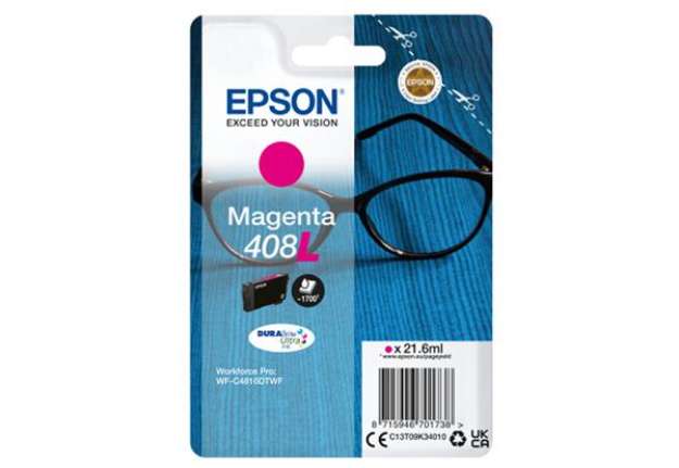 Immagine di Epson - Cartuccia DuraBrite Ultra 408L - Magenta - C13T09K34010