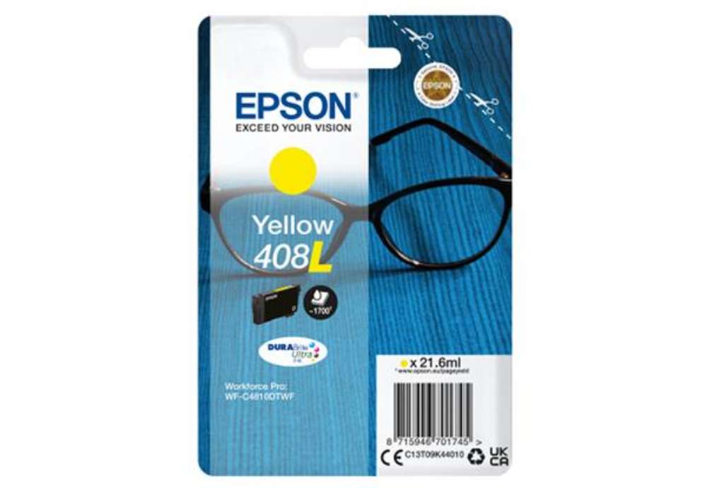 Immagine di Epson - Cartuccia DuraBrite Ultra 408L - Giallo - C13T09K44010