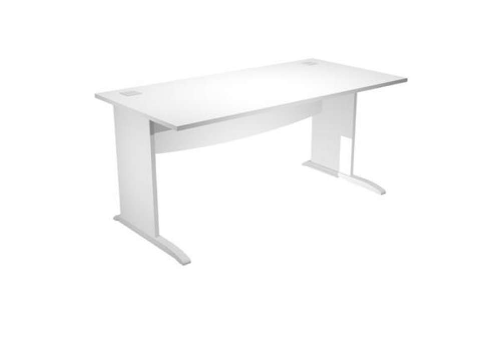 Immagine di Scrivania Operativa Agorà Basic - fianchi a L melaminico - 140 x 80 x H 73 cm - bianco
