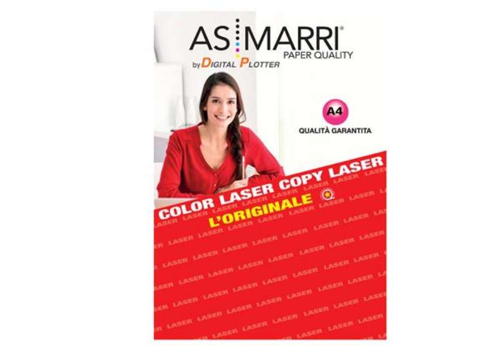 Immagine di Adesivo poliestere - stampa laser - A3 - 100 fogli - trasparente permanente lucido - As Marri