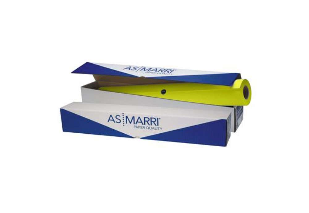 Immagine di Carta plotter J.90 - 914 mm x 50 mt - 100 gr - inkjet - opaca - giallo fluo - As Marri