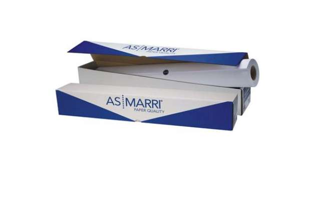 Immagine di Carta J.80S - per plotter inkjet - 610 mm x 50 mt - 80 gr - bianco opaco - As Marri