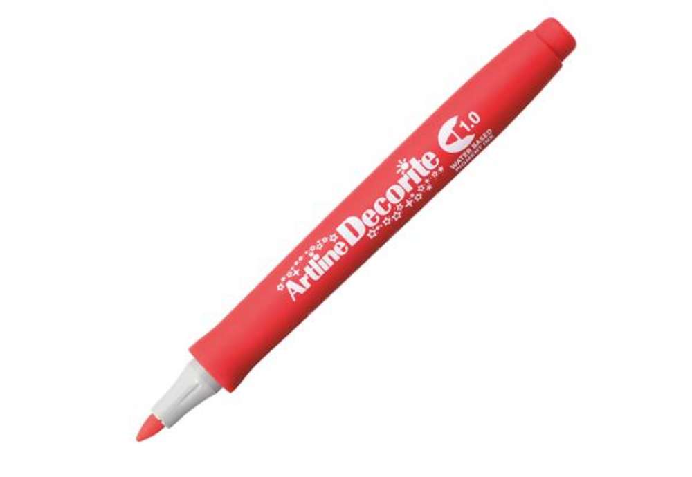 Immagine di Marcatore Decorite - punta tonda - 1.0 mm - rosso - Artline