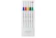 Immagine di Fineliner Emott -  tratto 0.4 mm - colori assortiti vivid - Uni Mitsubishi - conf. 5 pezzi
