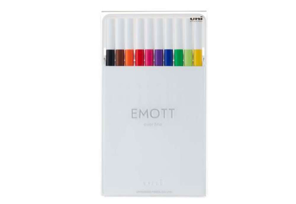 Immagine di Fineliner Emott - tratto 0.4 mm - colori assortiti standard - Uni Mitsubishi - conf. 10 pezzi