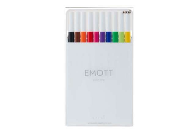 Immagine di Fineliner Emott - tratto 0.4 mm - colori assortiti standard - Uni Mitsubishi - conf. 10 pezzi