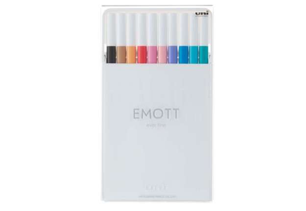 Immagine di Fineliner Emott - tratto 0.4 mm - colori assortiti soft pastel - Uni Mitsubishi - conf. 10 pezzi