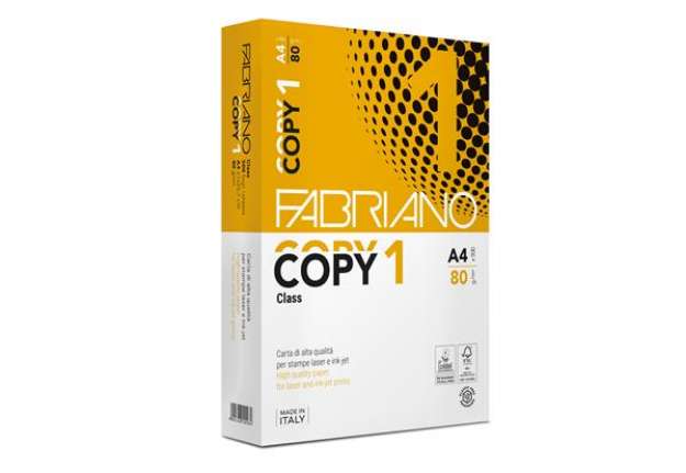 Immagine di Carta copy1 class - A4 - 80 gr - bianco - Fabriano - conf. 500 fogli