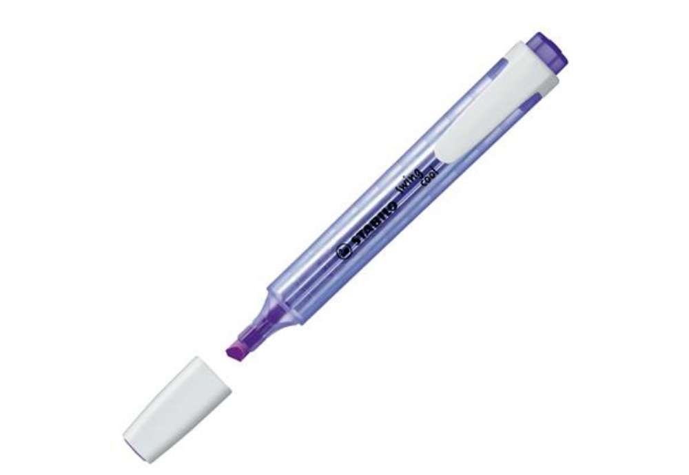 Immagine di Evidenziatore Swing Cool - punta a scalpello - tratto 1 - 4 mm - lavanda - Stabilo