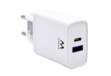 Immagine di Caricabatterie rapido - 2 porte - USB-C e USB-A da 20W - Eminent