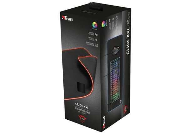 Immagine di Tappetino da gioco GXT 764 Glide-Flex - per mouse XXL - con illuminazione RGB - Trust